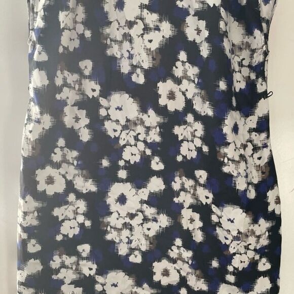 Blue, Black, Brown & White Maternity Blouse by A pea in the Pod size Medium - Picture 3 of 7